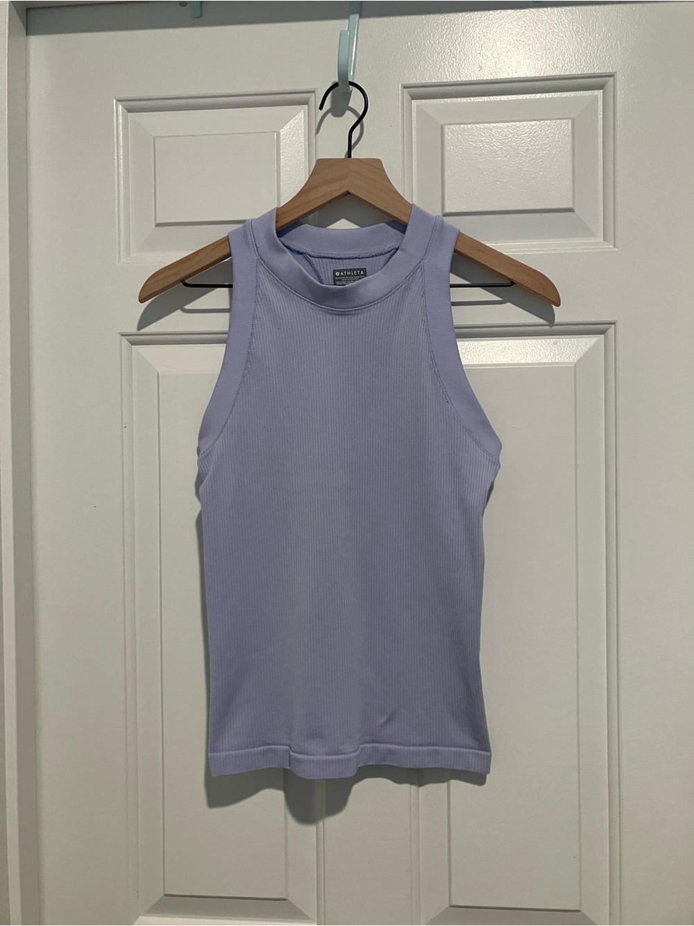 Athleta Lavender Ribbed Tank - Sleeveless High Neck